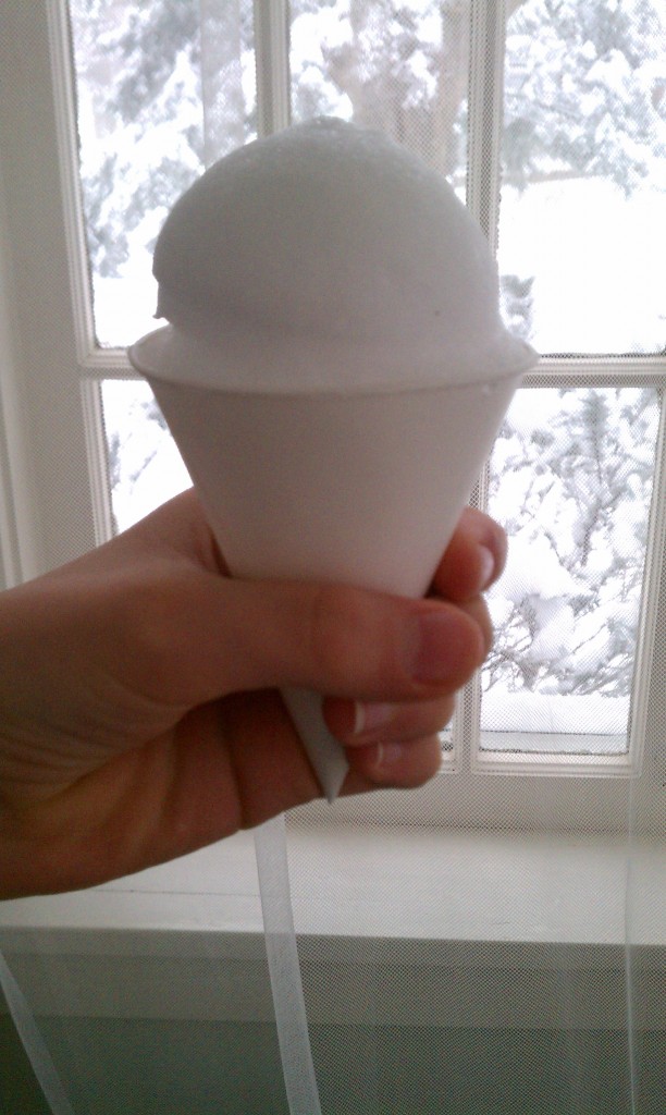 plain snow cone