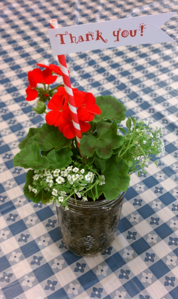 flowers in jar