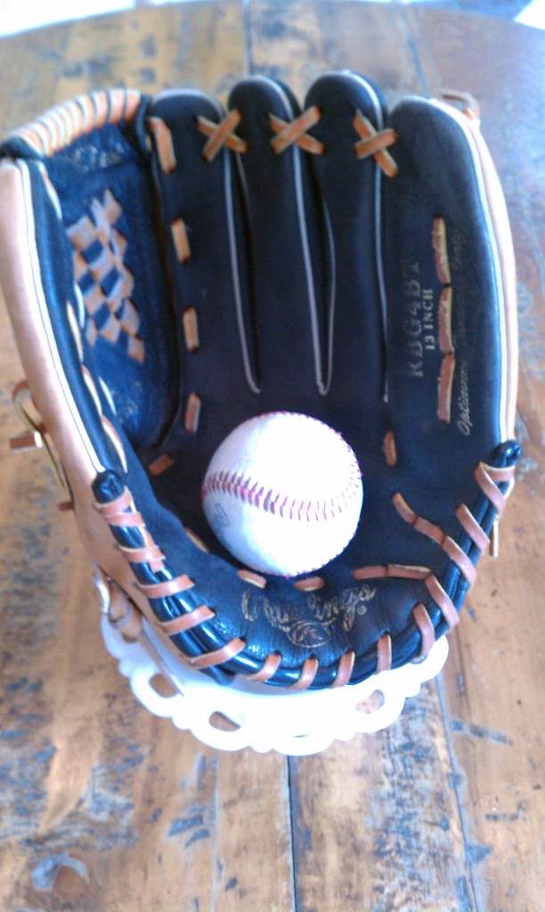 baseball mitt centerpiece