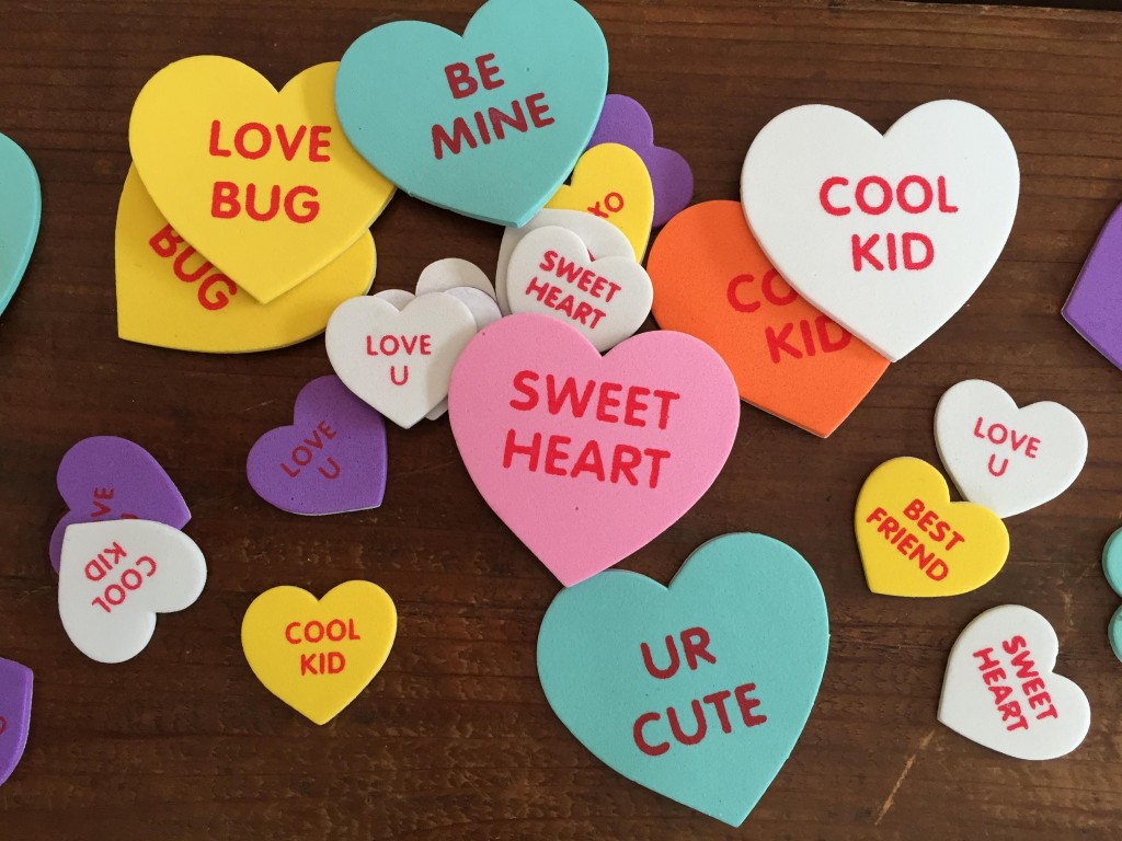 conversation heart stickers