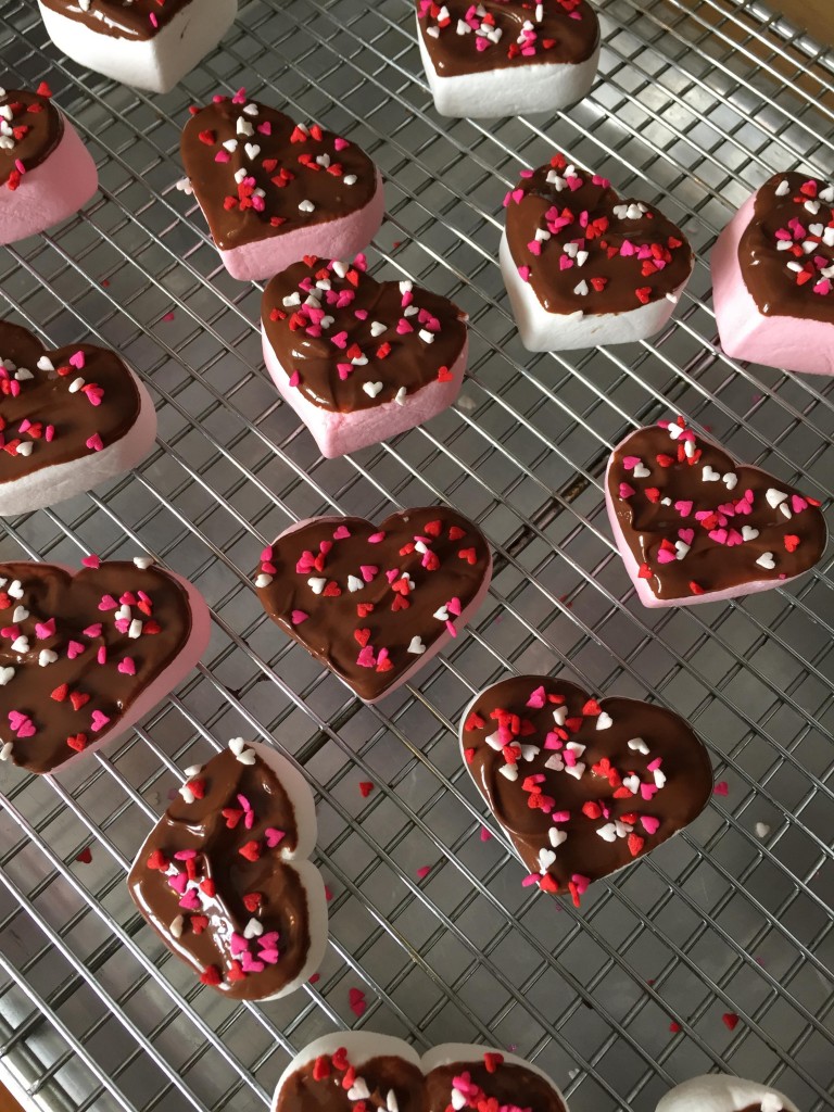 chocolate dipped mallows