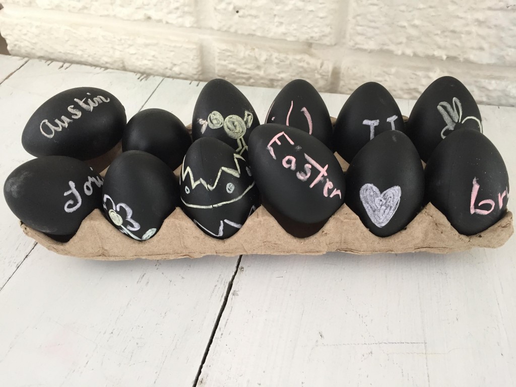 chalk eggs