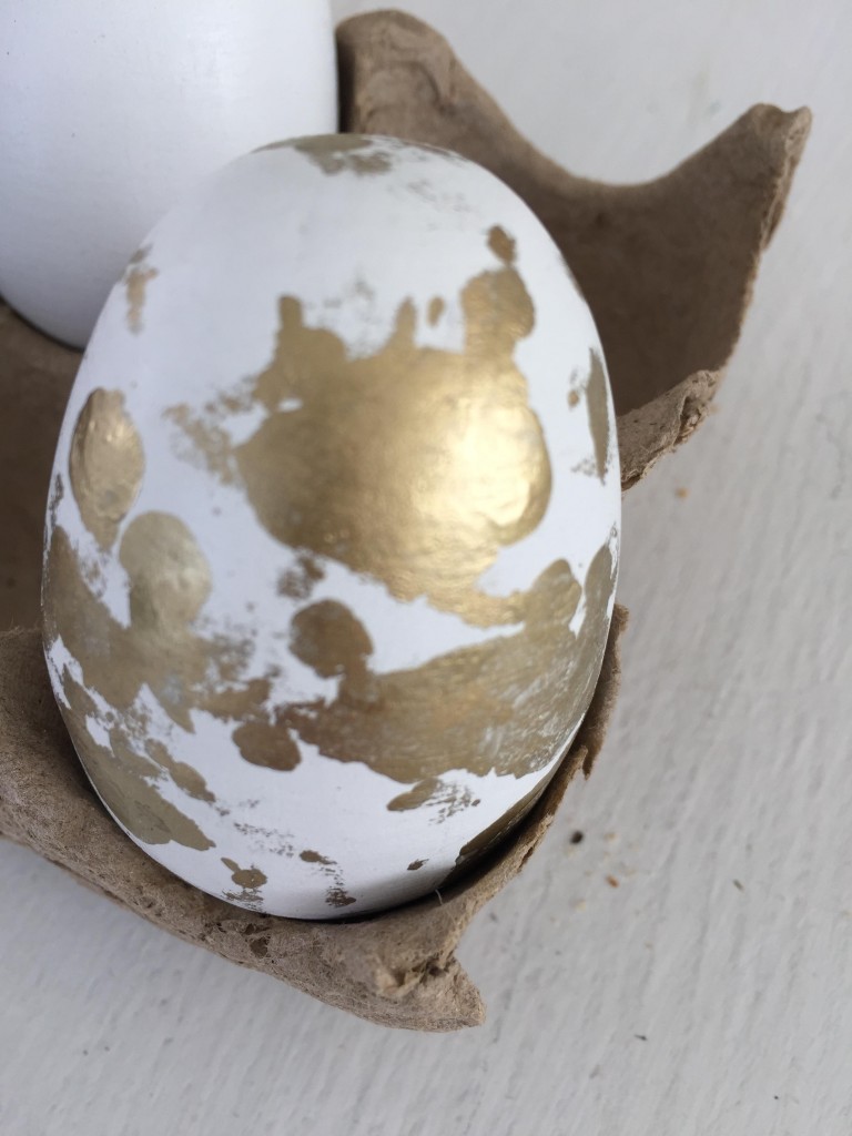 gold splatter egg