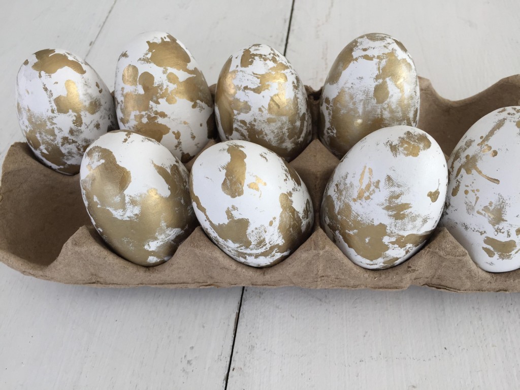 gold splatter eggs