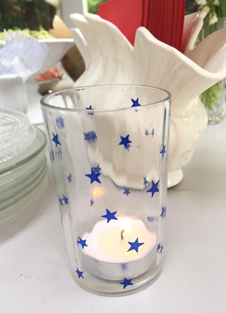 juice glass votive holder