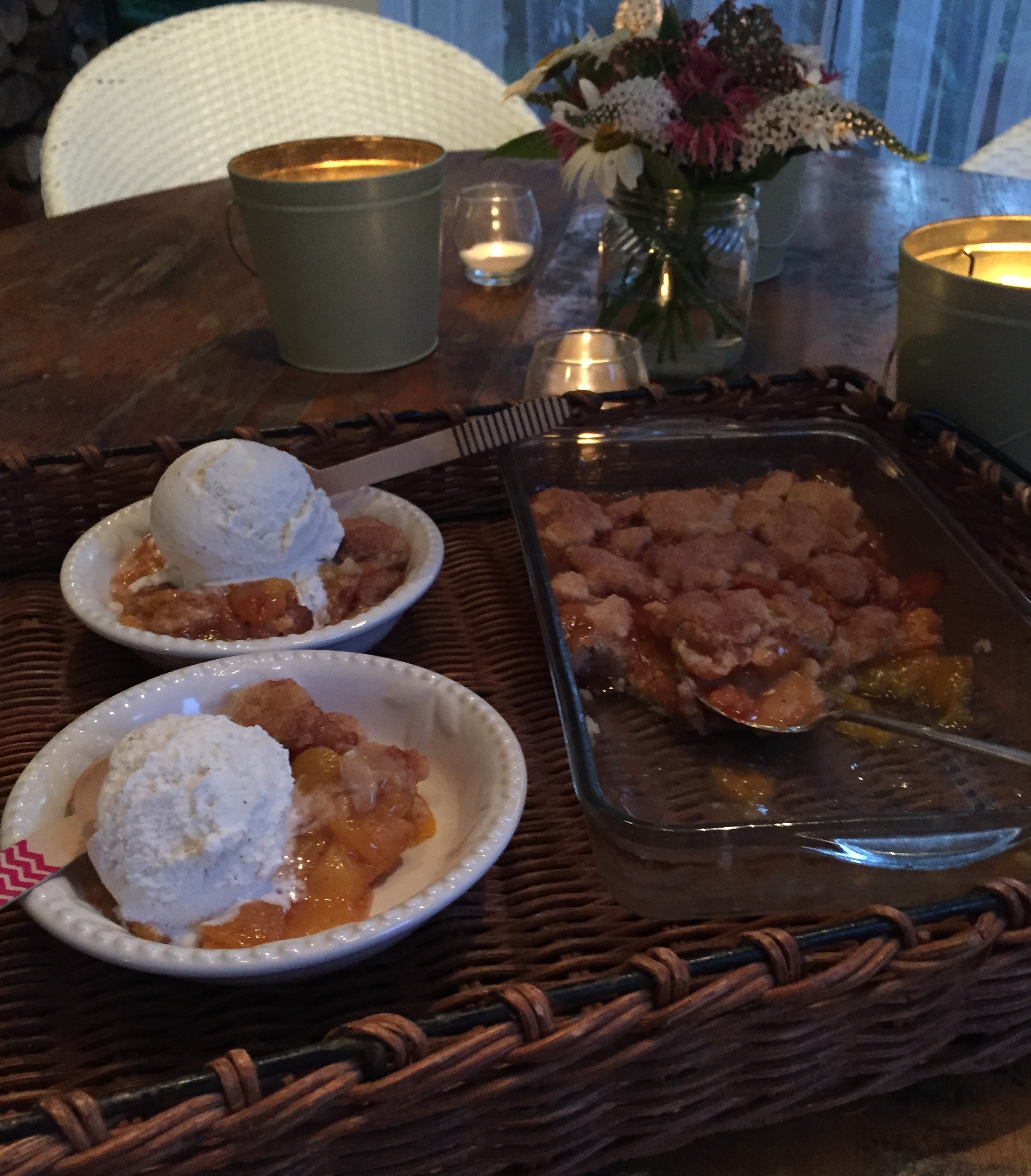 peach cobbler