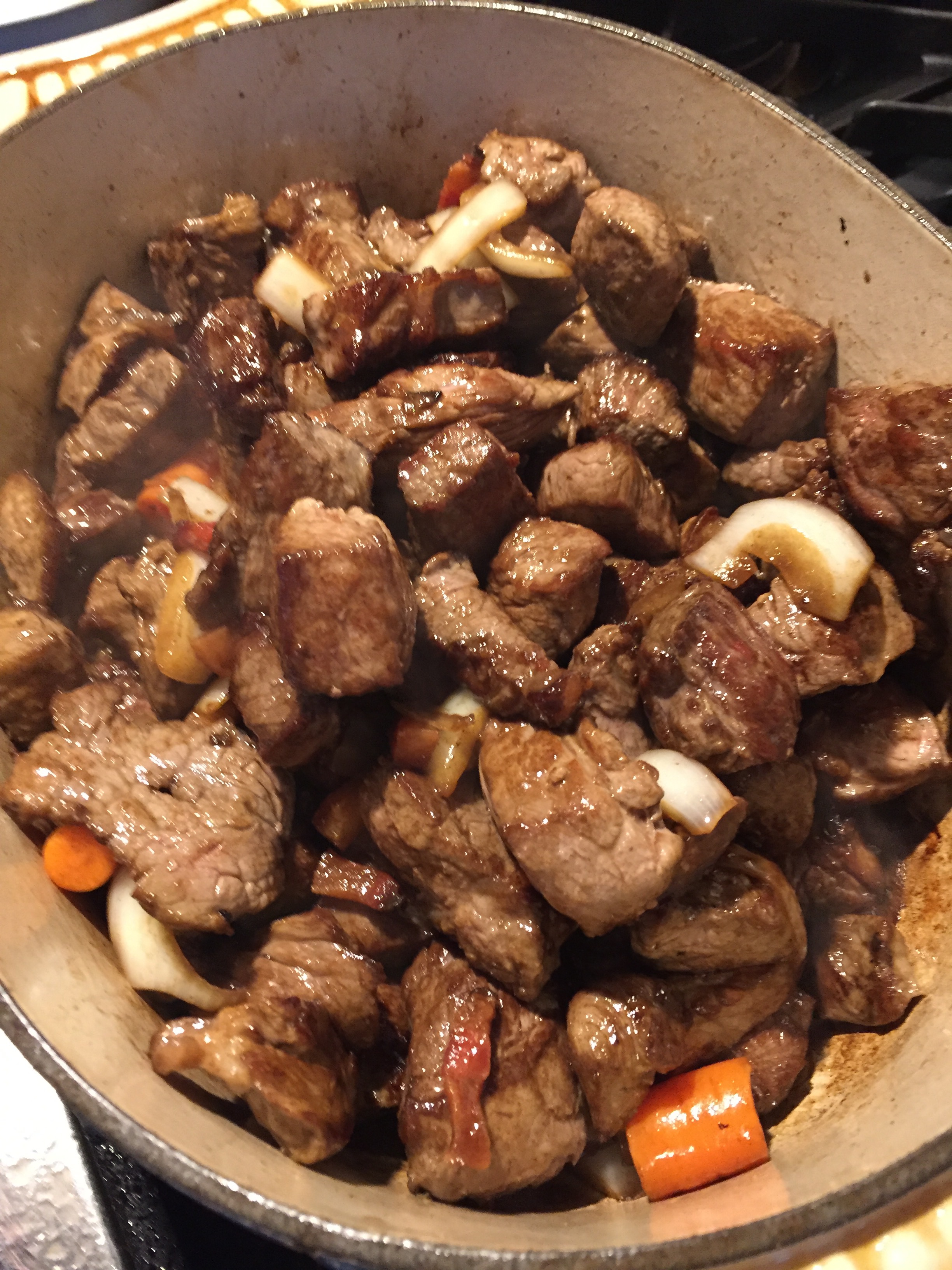 browned stew meat