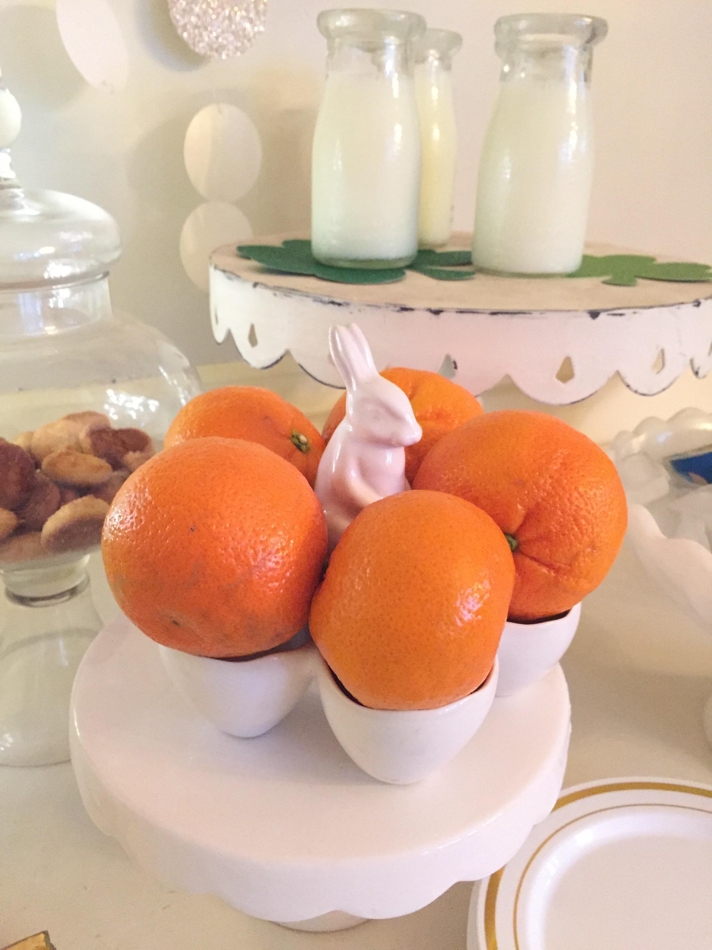 clementines in egg cup