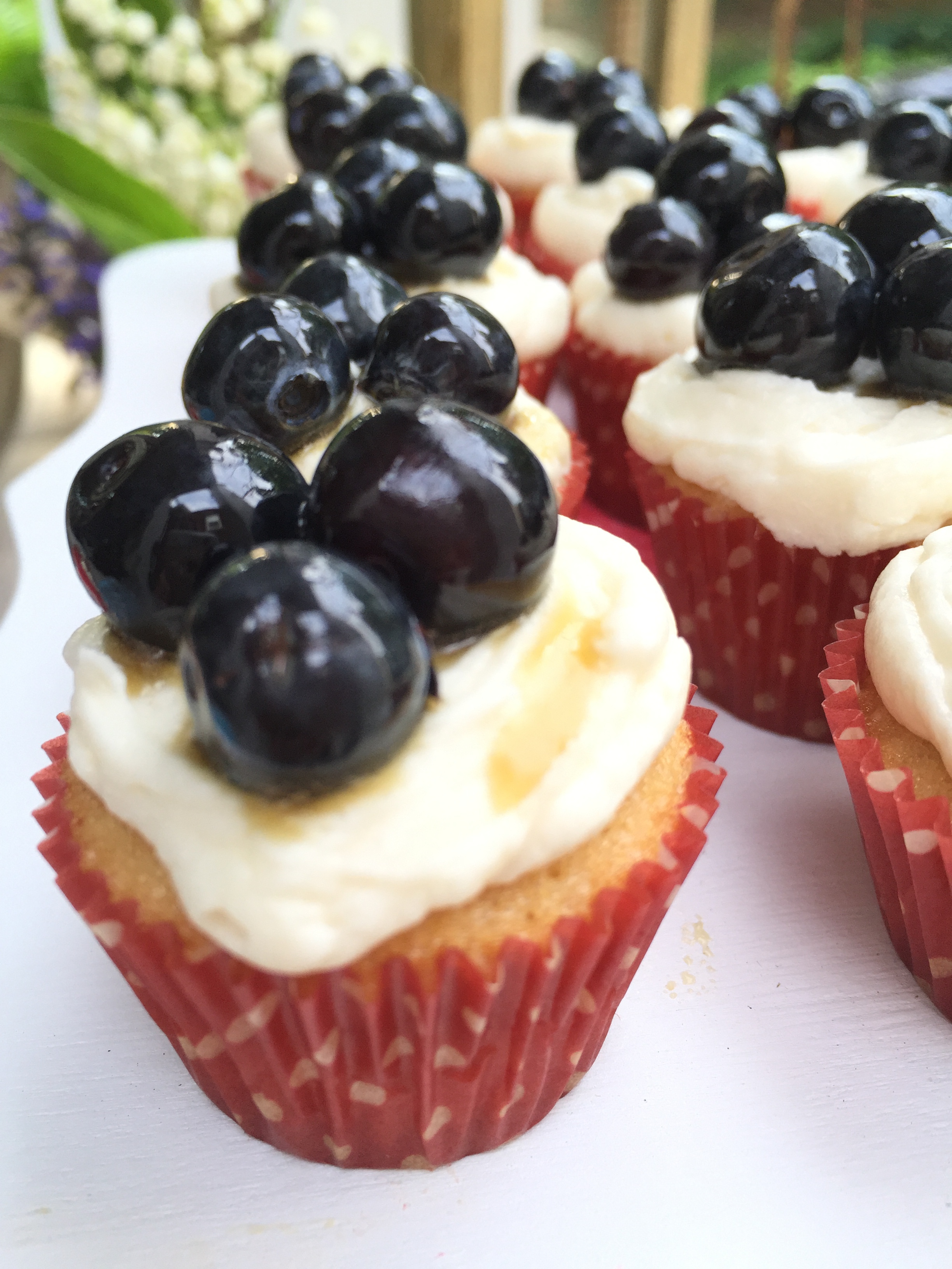 blueberry maple cupcake