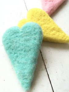 wool hearts