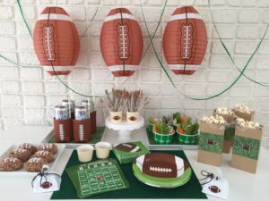 game day snack table