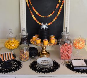 Halloween dessert table