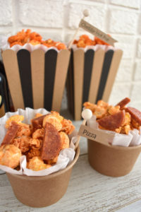 walking taco bar/pizza popcorn cups