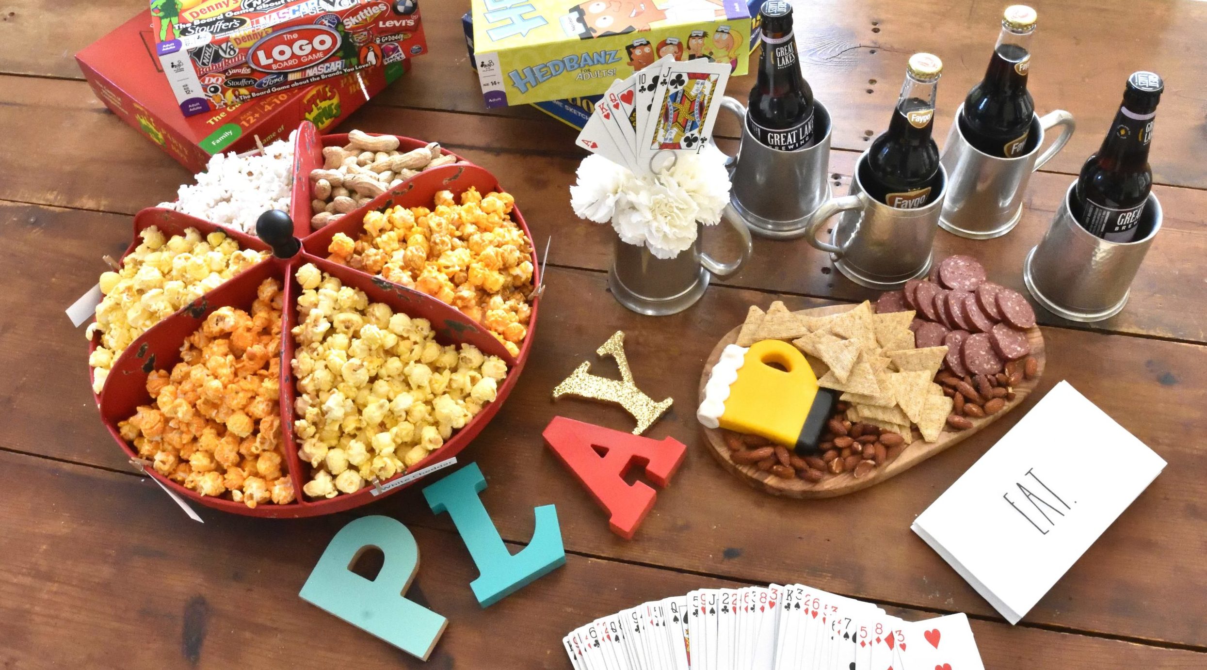 Game night fun for a festive evening in! See the easy ideas!