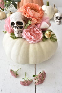 A pumpkin centerpiece for Halloween