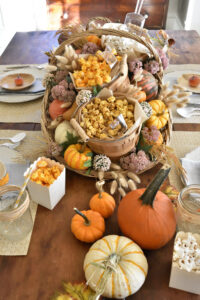 Thanksgiving popcorn cornucopia