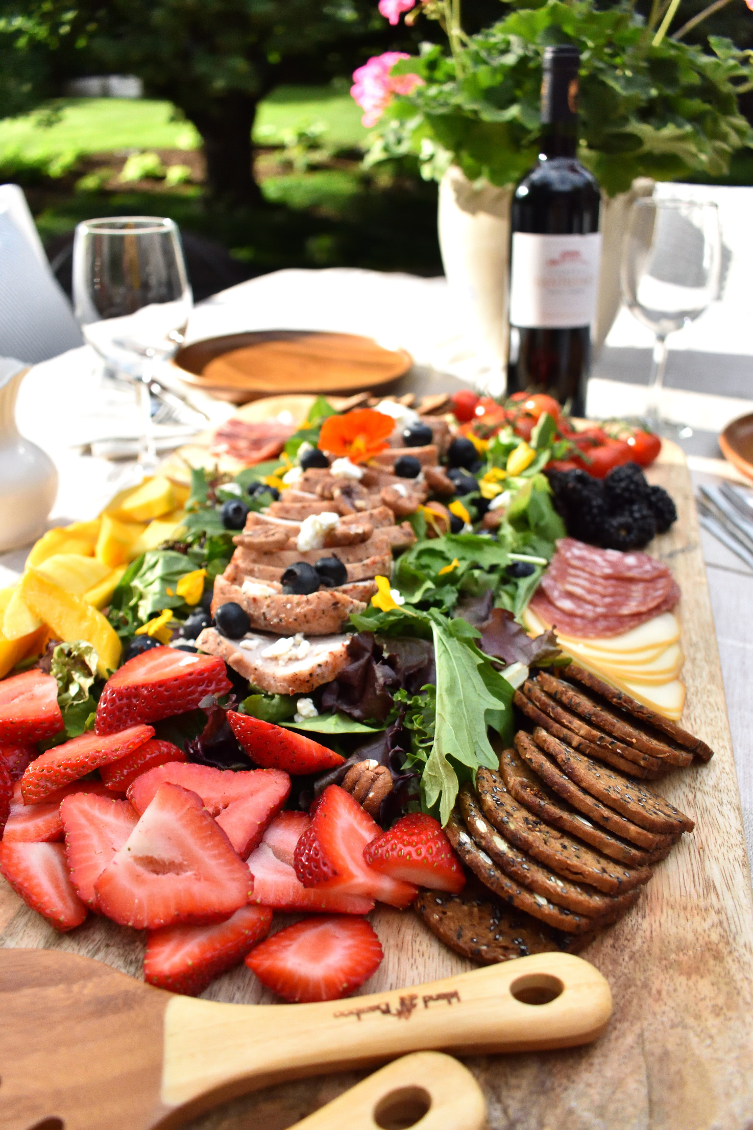 a summer salad board