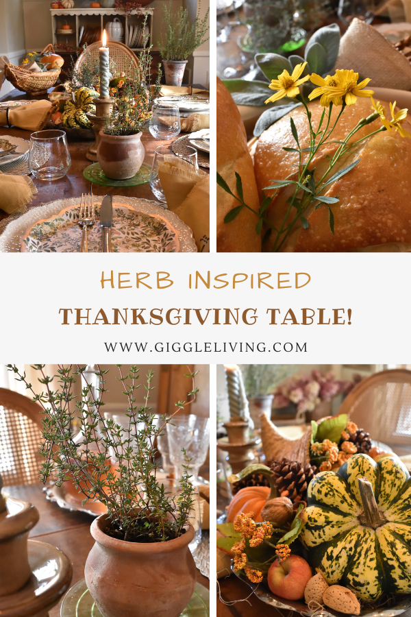 herb inspired thanksgiving table