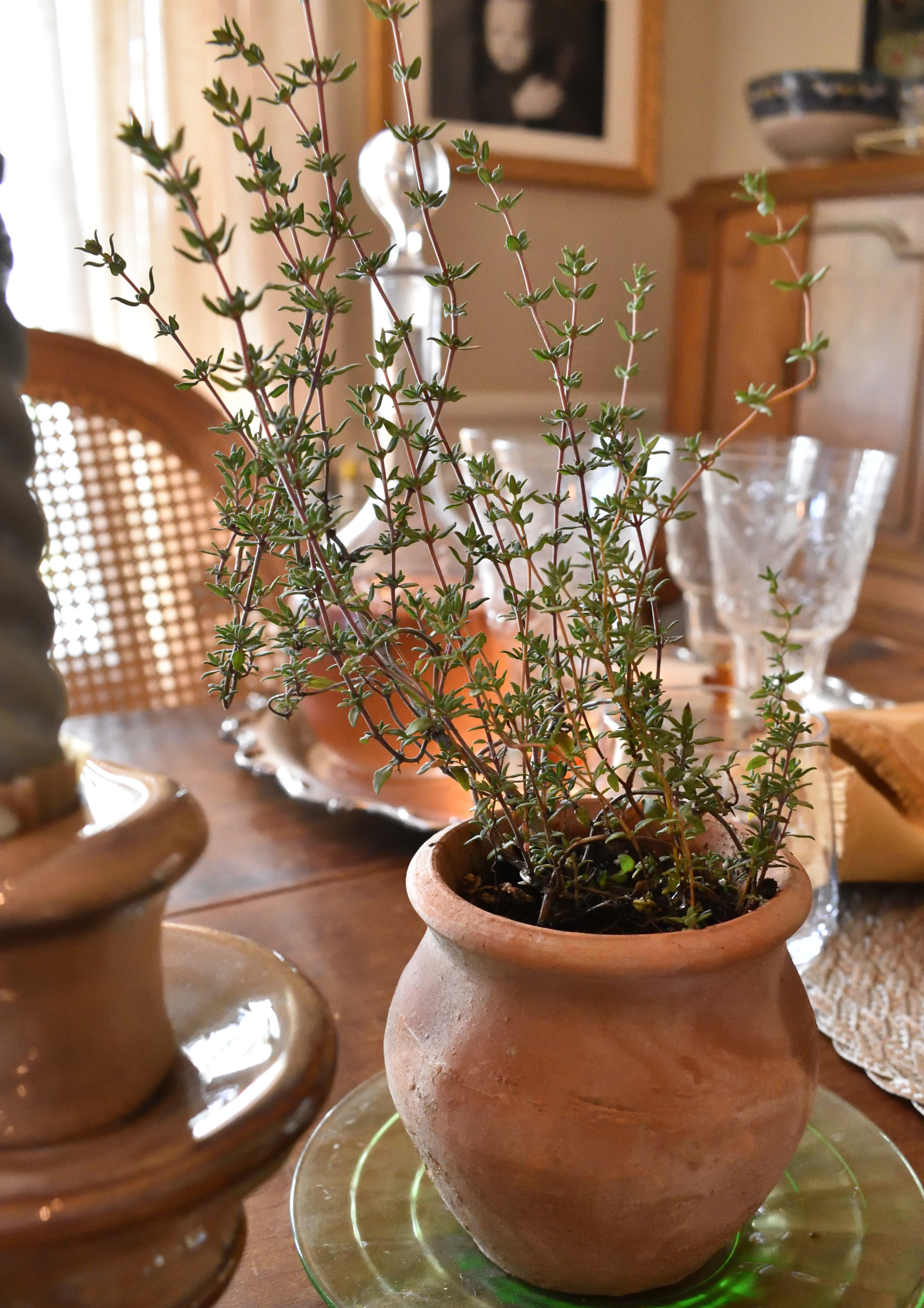 an herb inspired thanksgiving table