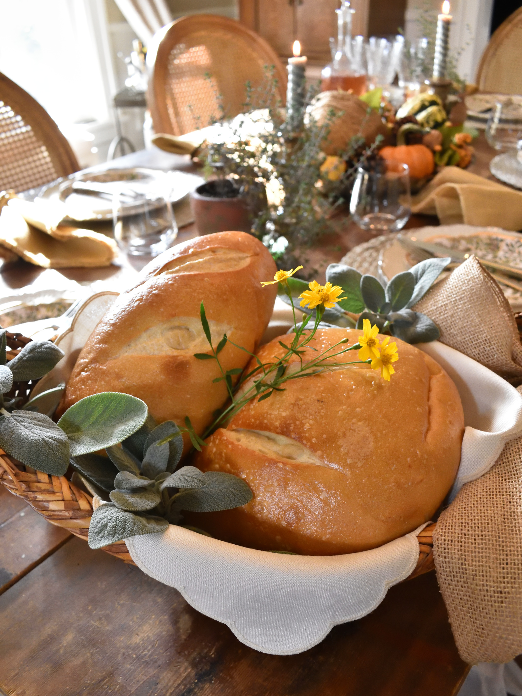 an herb inspired thanksgiving table